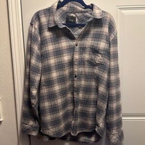 Rails Blue and White Plaid Button-Down Shirt